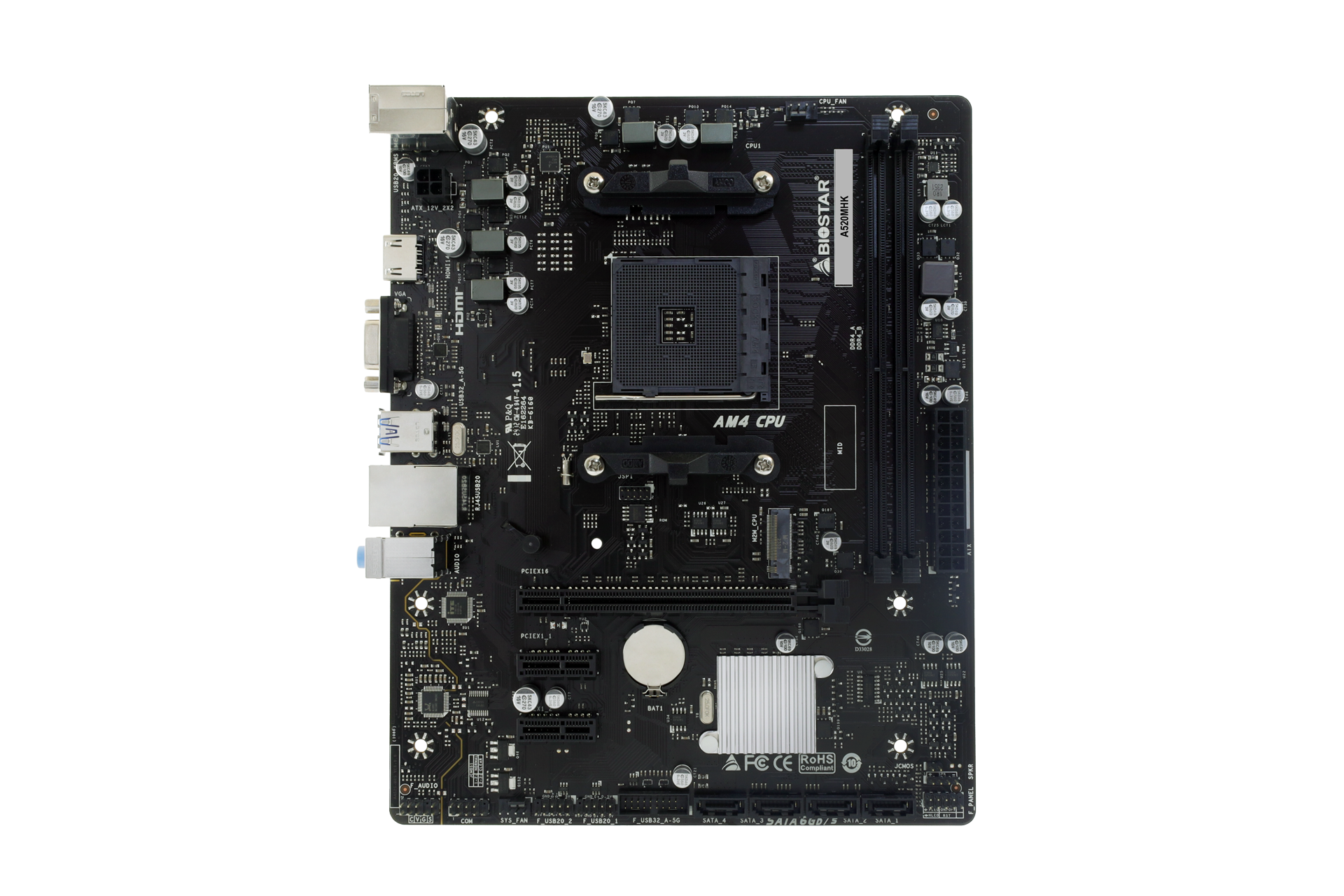 Biostar - BIOSTAR A520MHK Motherboard with AMD Ryzen AM4 R5 3500X