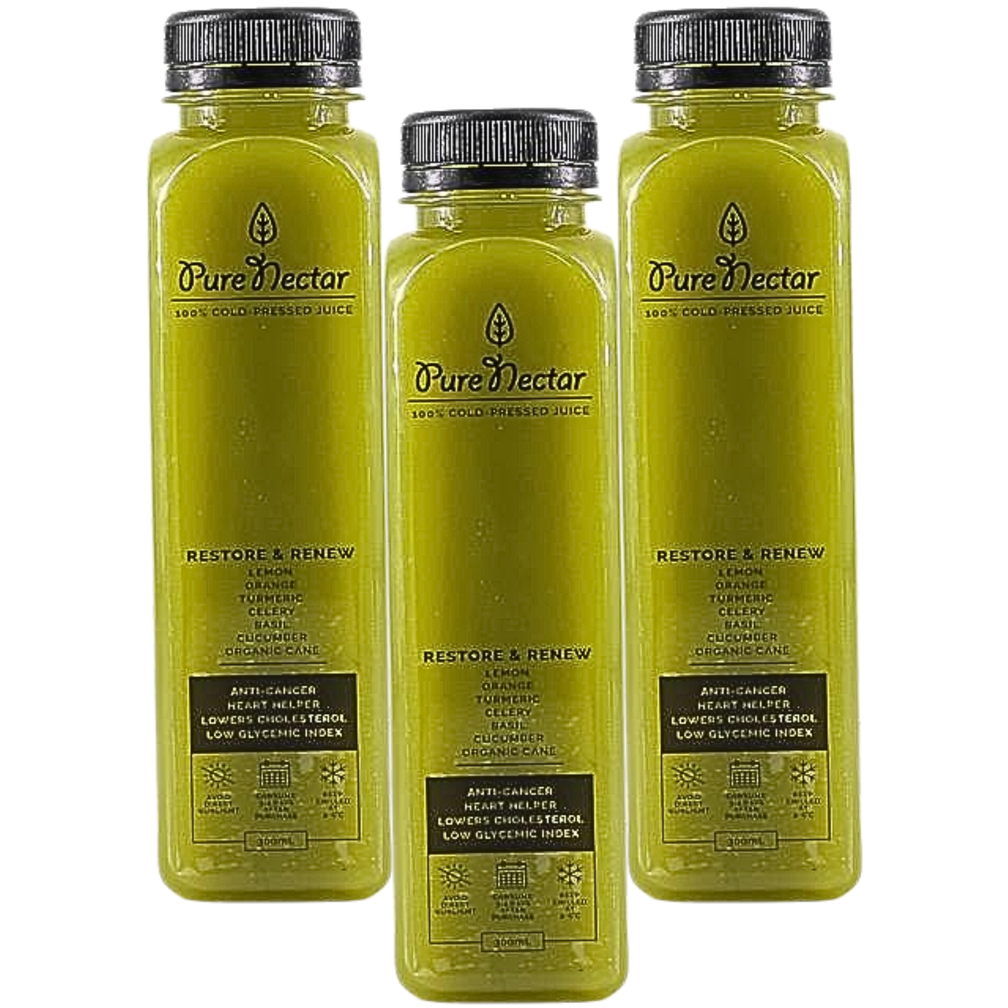 Pure Nectar Cold-Pressed Juice Pack Premium Raw Juice Set for Wellness  Detox